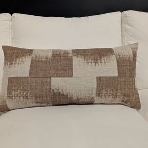 Brown and Cream Decorative Pillow